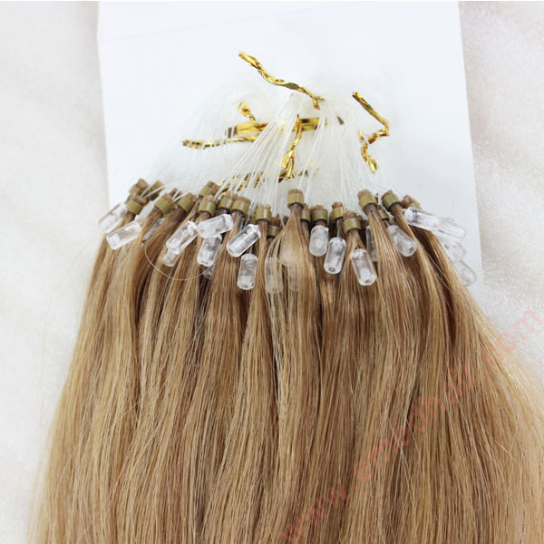 China Micro Ring Loop Hair Extensions Wholesale Human Remy Weft Brazilian Hair Extensions  LM429